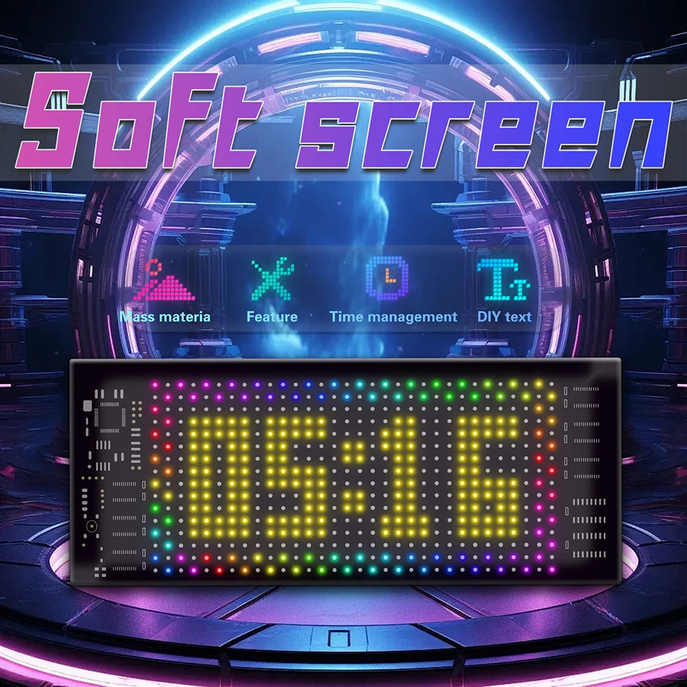 Car LED Matrix Pixel Panel Screen DIY Truck Devil's Eyes Flexible Anim ...